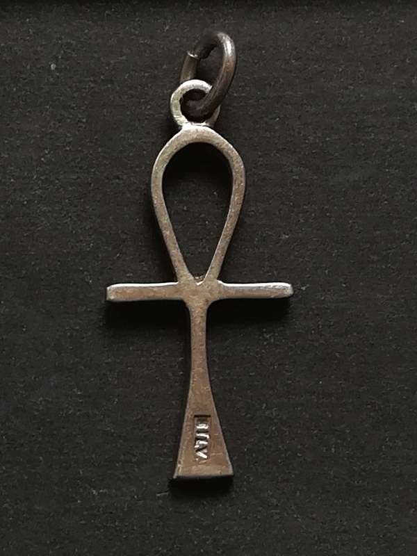STERLING SILVER ANHK CROSS PENDANT 11X22MM