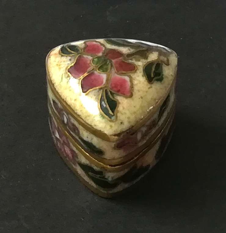 CLOISONNE PILL BOX 10X19MM