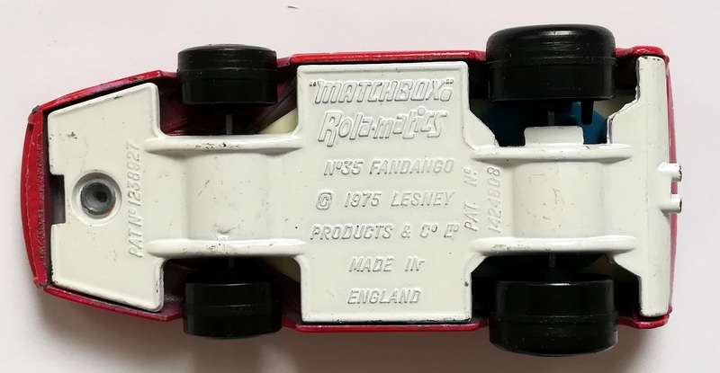 MATCHBOX ROLA-MATICS 1975 LESNEY NO.35 FANDANGO "ENGLAND" pAT 1424808