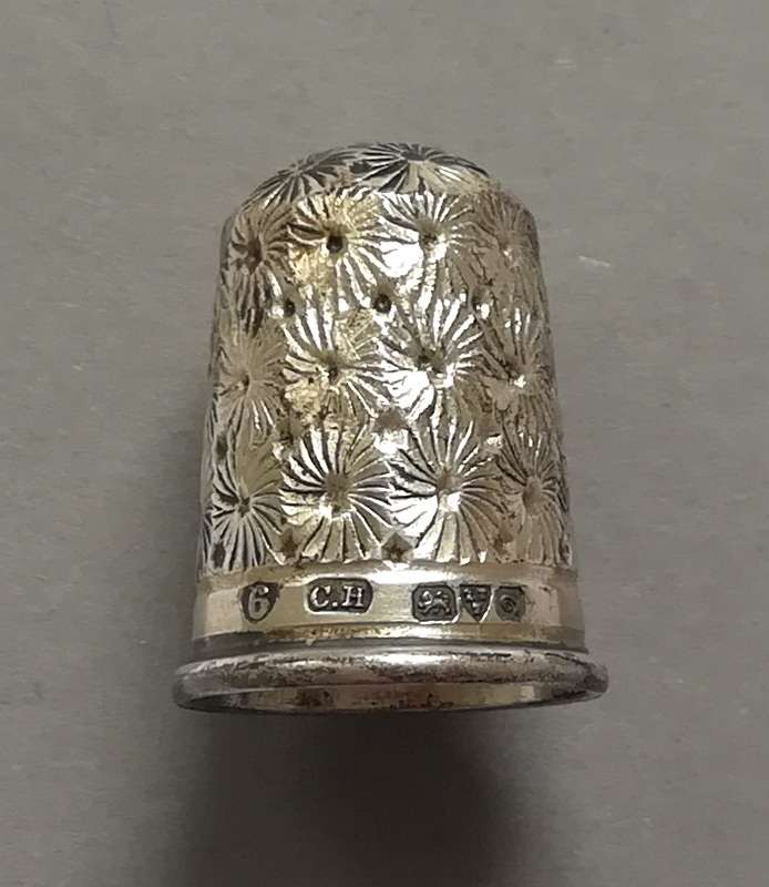 STERLING SILVER CHESTER 1916 THIMBLE SIZE 6