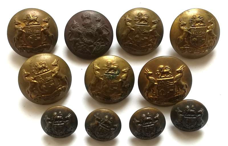 RHODESIAN GENERAL SERVICE BRASS MILITARY BUTTONS 1956-1980