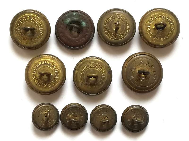 RHODESIAN GENERAL SERVICE BRASS MILITARY BUTTONS 1956-1980