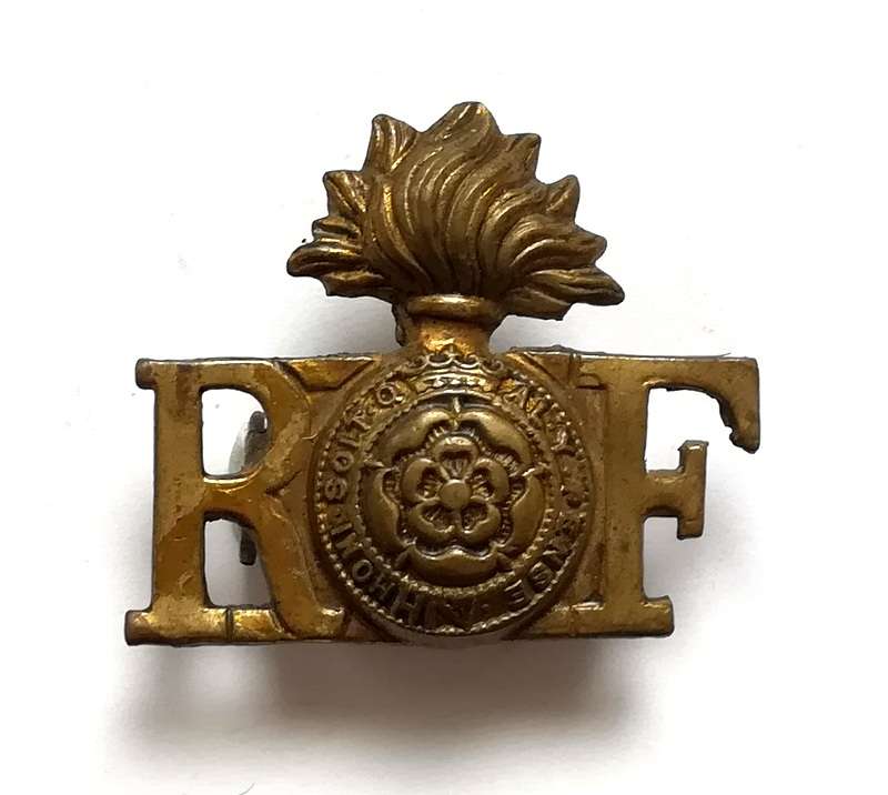ROYAL FUSILEERS (CITY OF LONDON REGIMENT) BRASS SHOULDER TITLE
