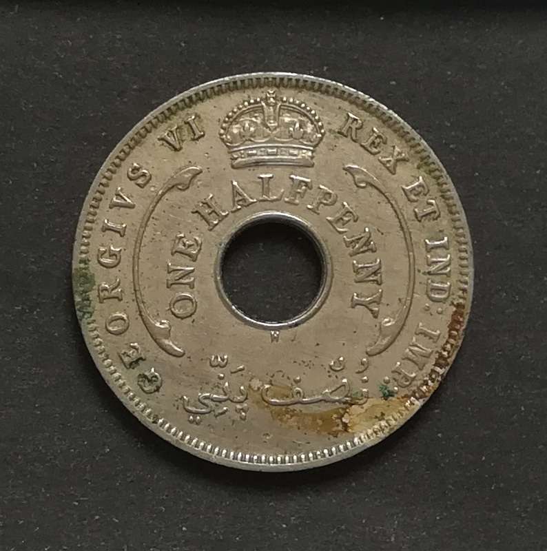 WEST AFRICA 1937 HALF PENNY