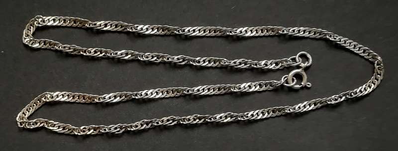 STERLING SILVER TWISTED CHAIN 42MMX3MM 5 GRAMS