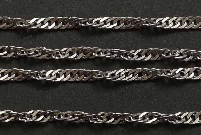 STERLING SILVER TWISTED CHAIN 42MMX3MM 5 GRAMS