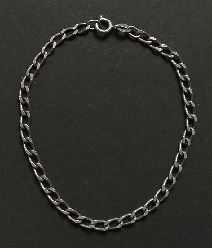 STERLING SILVER CHAIN BRACELET  190MMX2MMX2MM 4 GRAMS