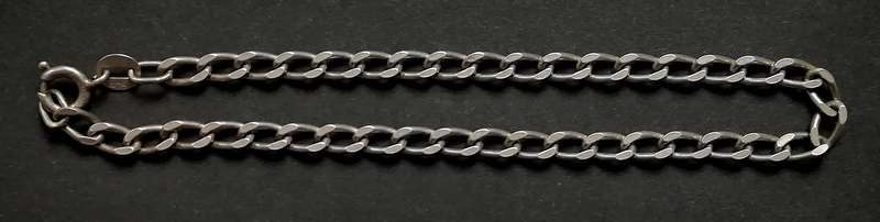 STERLING SILVER CHAIN BRACELET  190MMX2MMX2MM 4 GRAMS