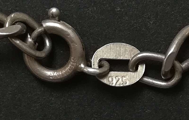 STERLING SILVER CHAIN BRACELET  190MMX2MMX2MM 4 GRAMS