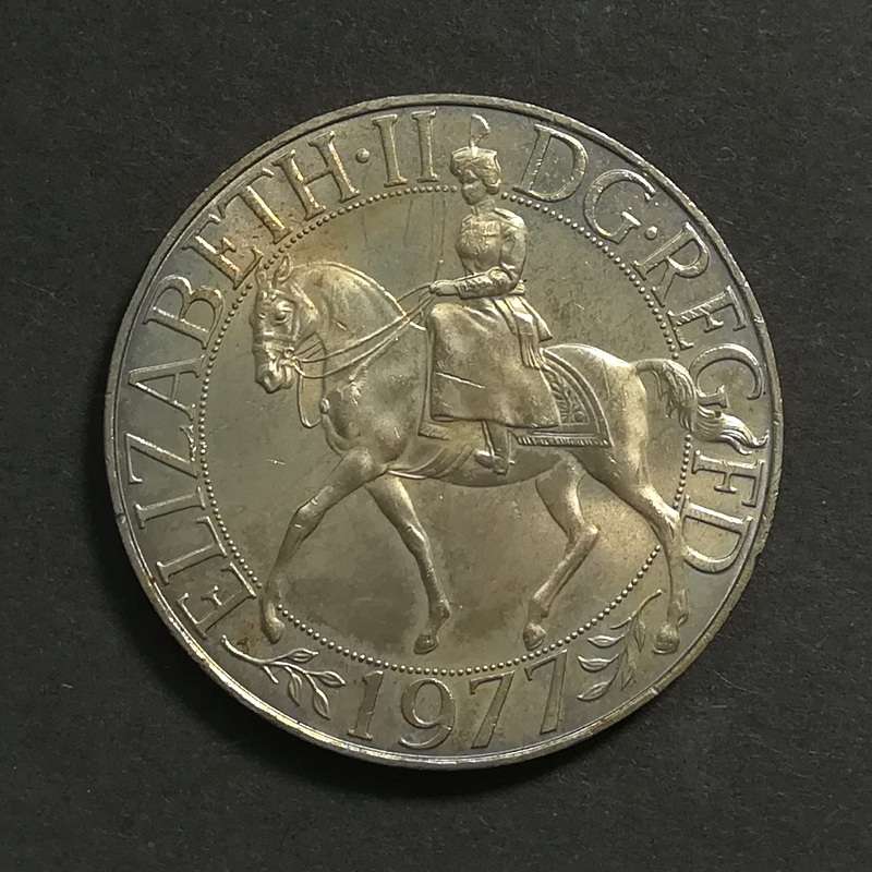 GREAT BRITAIN 1977 CROWN *SILVER JUBILEE ELIZABETH 2* BARCLAYS BANK