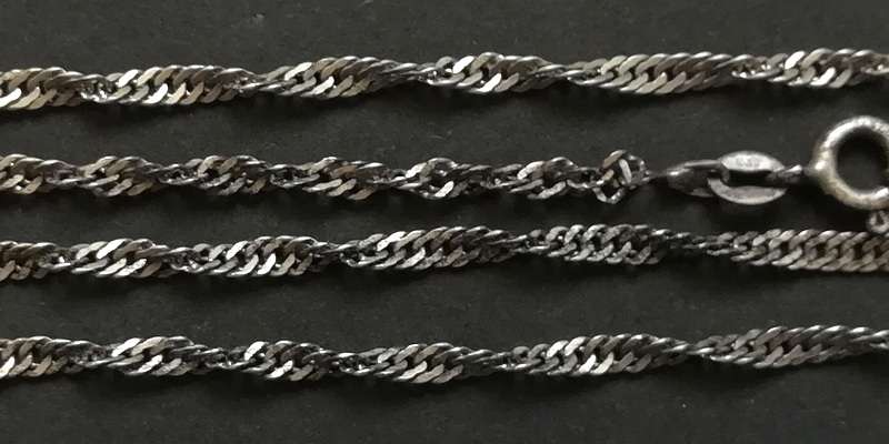 STERLING SILVER CHAIN *TWISTED* 460MM 4 GRAMS