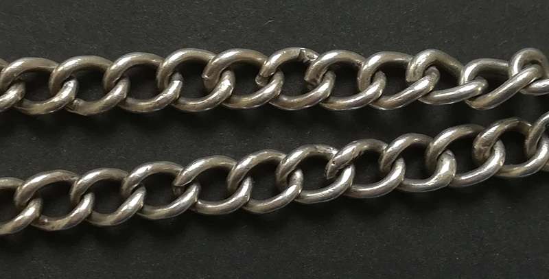 STERLING SILVER CHARM BRACELET HEART LOCK 180MM 16.3 GRAMS