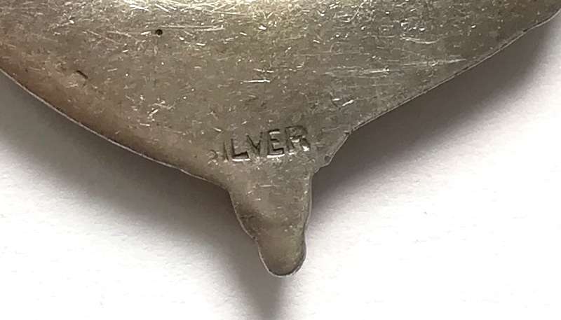 SCOTLAND STERLING SILVER *CLAW* PIN BROOCH *UNITE* 25X30MM 5 GRAMS
