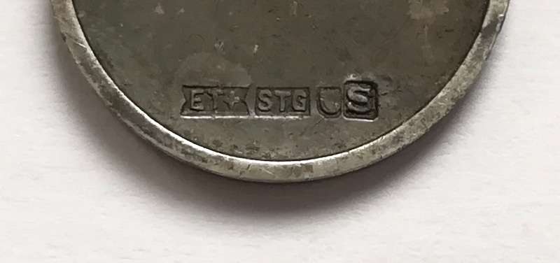 STERLING SILVER ST CHRISTOPHER PENDANT 16MM 2.3 GRAMS