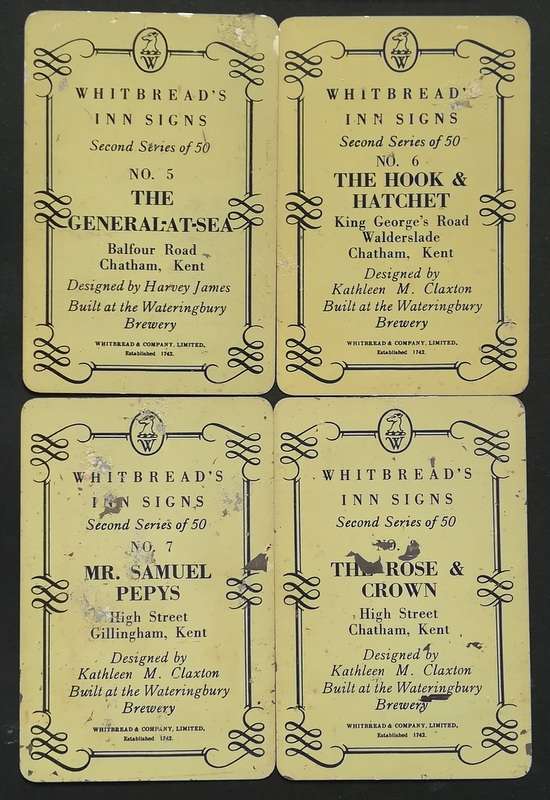 WHITBREAD INN 2ND SERIES (1952) COMPLETE SET OF 50 METAL CARDS **NO 23**