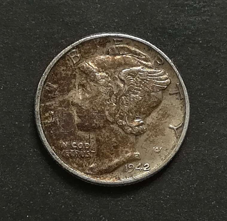 UNITED STATES 1942 SILVER MERCURY DIME