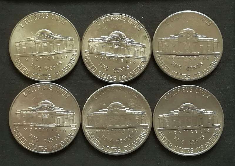 UNITED STATES 5 CENT MIXED LOT (50 COINS)