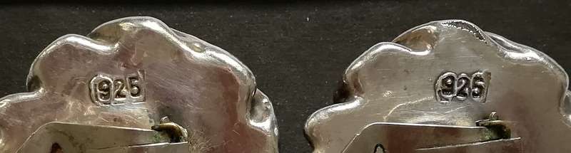 STERLING SILVER ROSES EARRINGS 35MM 20.7G