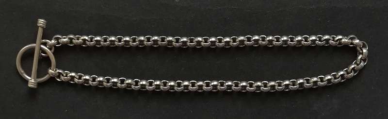 STERLING SILVER CHAIN BRACELET 170MM 3.6G