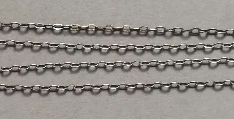 STERLING SILVER,MARASITE AND PEARL NECKLACE 610MM 6.4 GRAMS