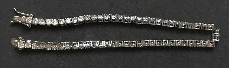 STERLING SILVER TENNIS BRACELET 200MMX3MM 9.3 GRAMS