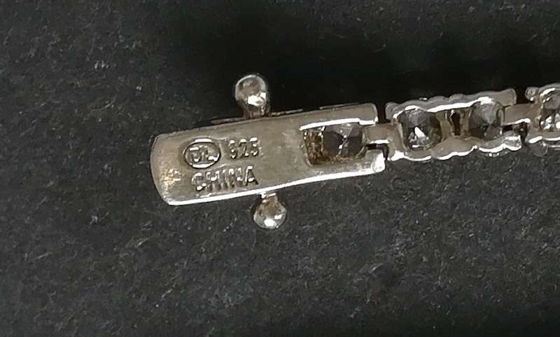STERLING SILVER TENNIS BRACELET 200MMX3MM 9.3 GRAMS