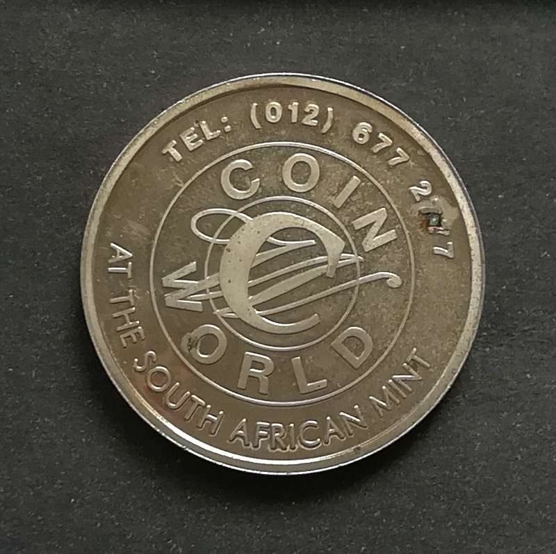 COIN WORLD + S A M 2009 *RHINO* TOKEN 24MM