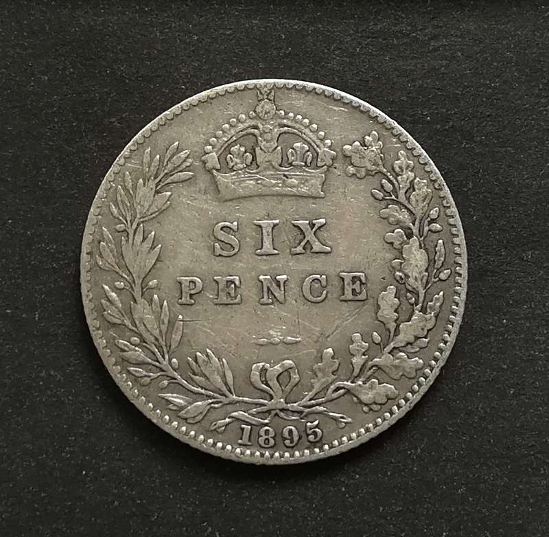 GREAT BRITAIN SILVER 1895 6 PENCE