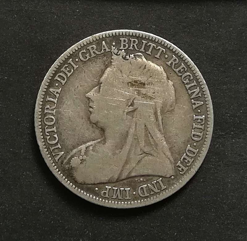 GREAT BRITAIN 1896 SILVER SHILLING