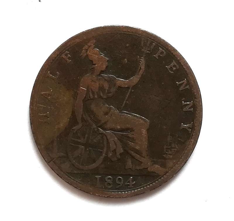 GREAT BRITAIN 1894 1/2 PENNY