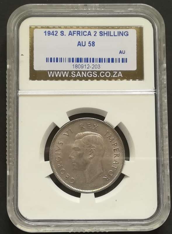 UNION 1942 2 SHILLING SANGS AU58