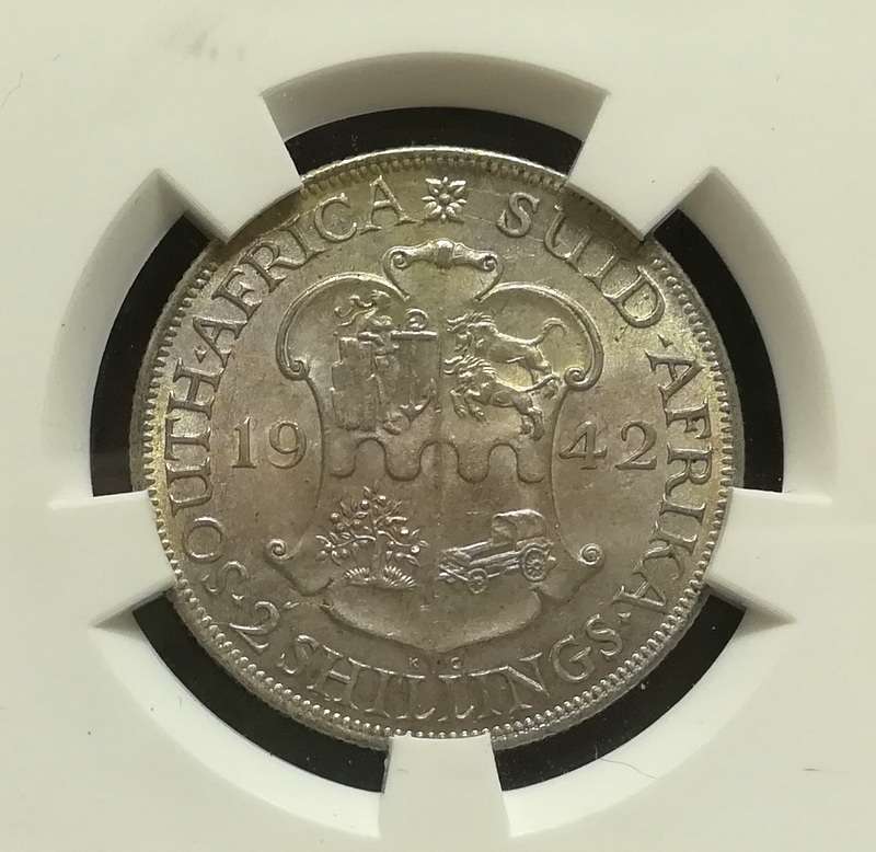 UNION 1942 2 SHILLING SANGS AU58