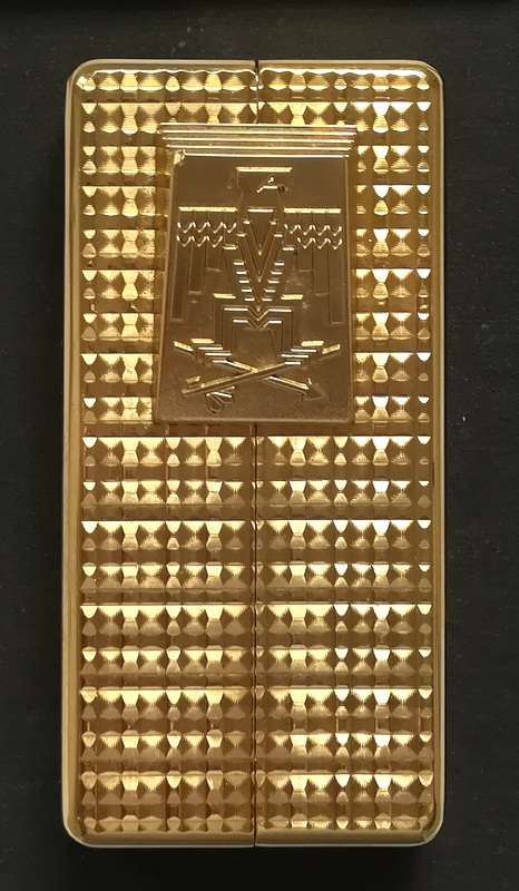 23K GOLD PLATED TUCSON LIGHTER SOLINGEN GERMANY IN BOX **EXCELLENT**
