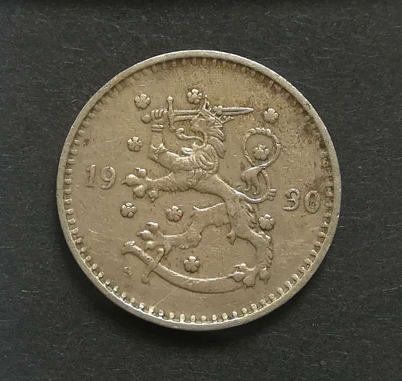 FINLAND 1930 1 MARKKA COIN