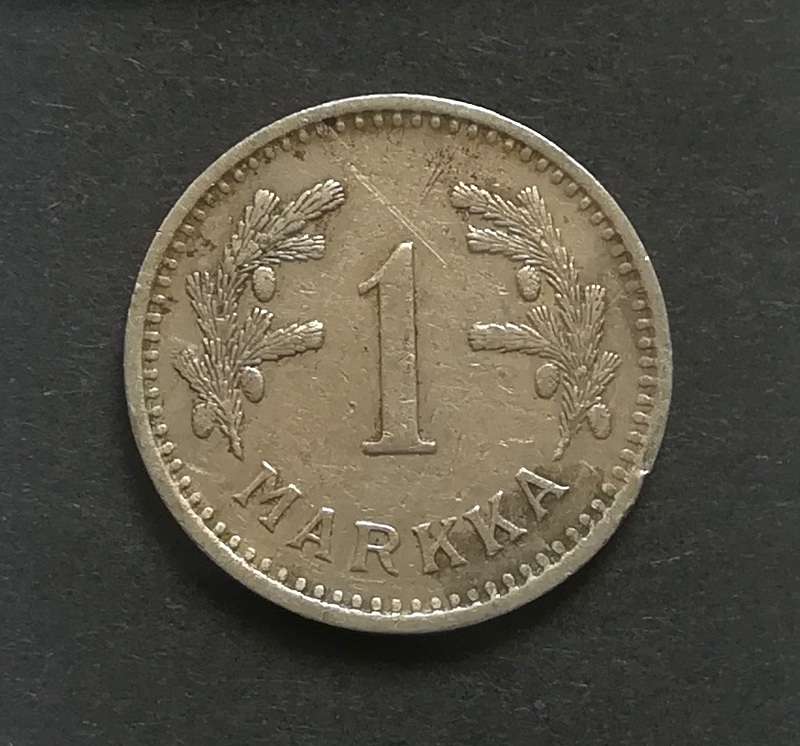 FINLAND 1930 1 MARKKA COIN