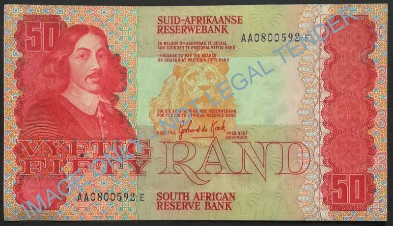 GERHARD DE KOCK 50 RAND **AA**