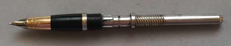VINTAGE SHEAFFER SNORKEL WHITE DOT FOUNTAIN PEN *14K GOLD NIB* **INSCRIBED AUSTRALIA**