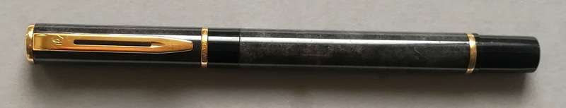 VINTAGE WATERMAN FOUNTAIN PEN WITH MARBLED BARREL *GOLD PLATED NIB - L*