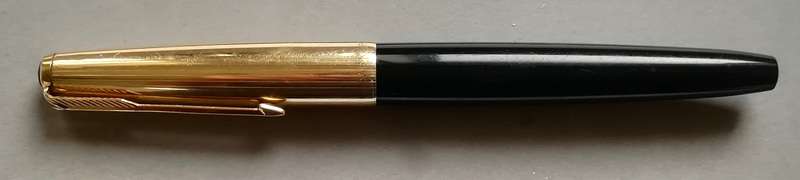 PARKER 65 FOUNTAIN PEN *GOLD PLATED CAP* **14K SOLID GOLD NIB** INSCRIBED