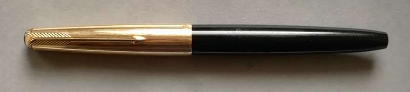 PARKER 65 FOUNTAIN PEN *GOLD PLATED CAP* **14K SOLID GOLD NIB** INSCRIBED