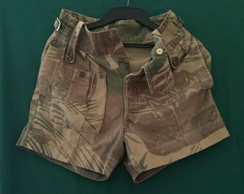 RHODESIA BUSH WAR CAMOUFLAGE SHORTS SIZE 28" *FADED AND WORN**