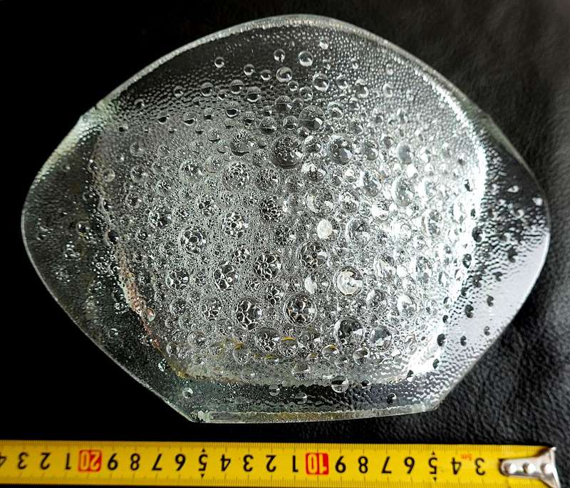 "ASTEROID" BUBBLE GLASS VASE, 1970 BY JAN SYLVESTER.