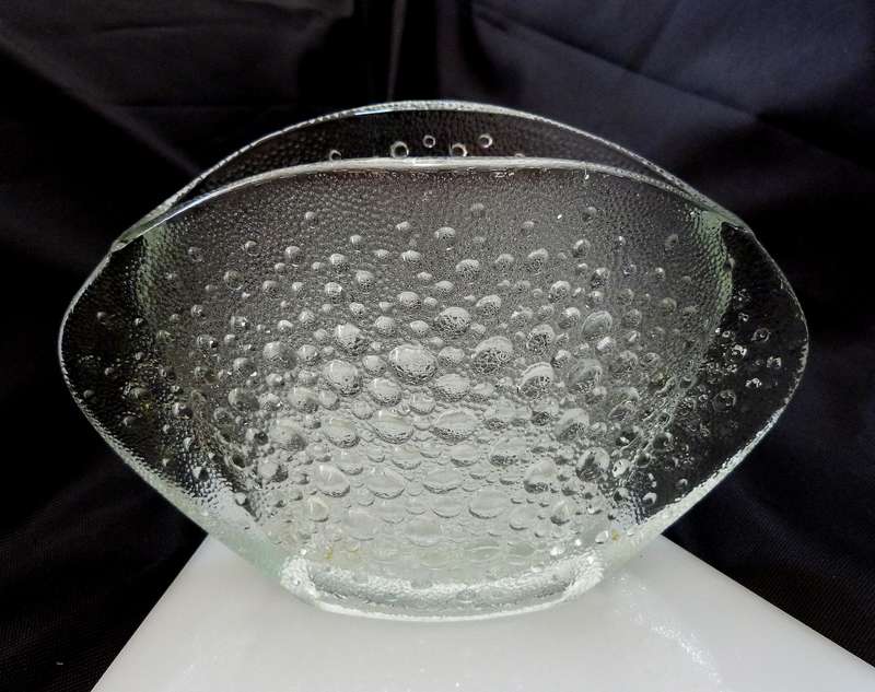 "ASTEROID" BUBBLE GLASS VASE, 1970 BY JAN SYLVESTER.