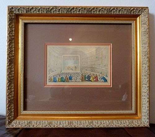 HISTORIC PRINT. SAME AS IN LONDON MUSEUM. "DR SYNTAX COVENT GARDEN THEATER"