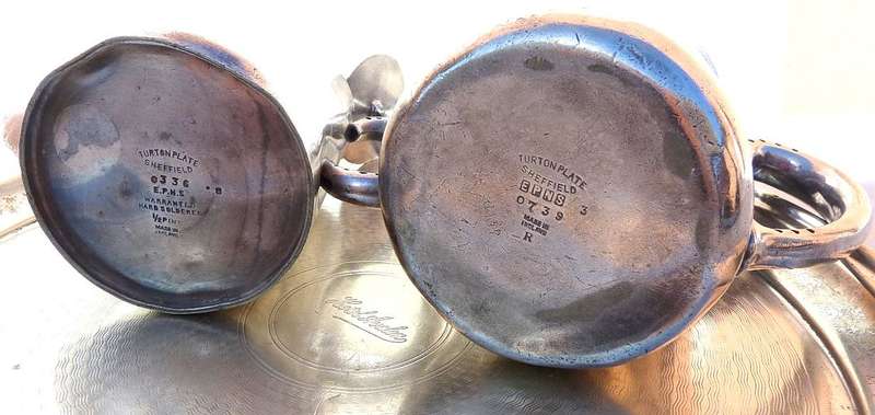 HISTORICAL : FROM FORMER FAMOUS AVALON HOTEL.DURBAN. COFFEE AND TEA POT ON TRAY. T.P. SHEFFIELD