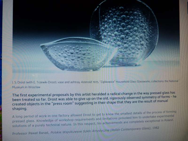 "ASTEROID" BUBBLE GLASS VASE, 1970 BY JAN SYLVESTER.