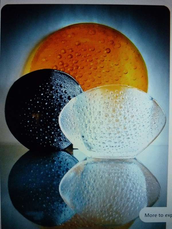 "ASTEROID" BUBBLE GLASS VASE, 1970 BY JAN SYLVESTER.