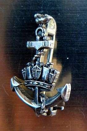 ANCHOR BROOCH OR BADGE.STERLING SILVER. HIGHLY DETAILED