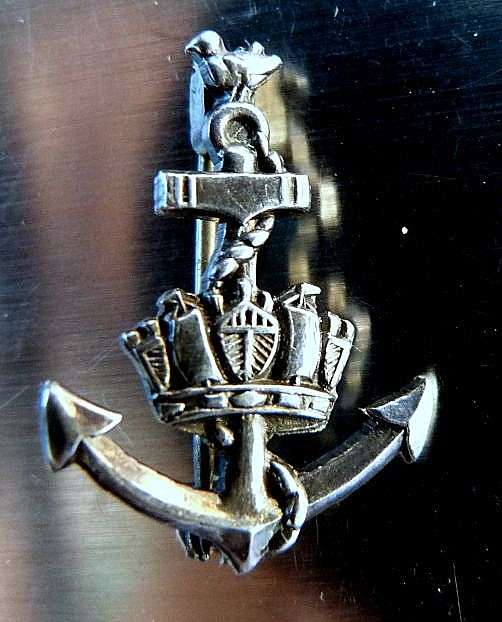 ANCHOR BROOCH OR BADGE.STERLING SILVER. HIGHLY DETAILED