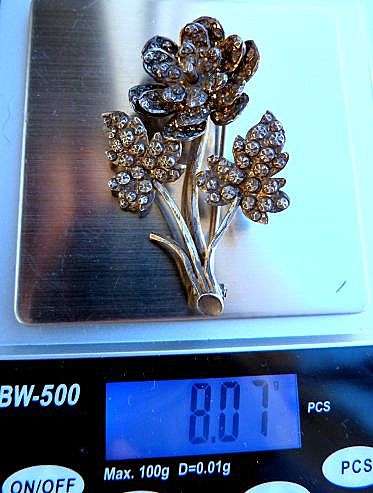 SILVER BROOCH, VINTAGE FLOWER DESIGN